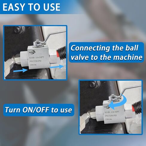 صمام كرة هيدروليكي عالي الضغط العام 1/4 "" NPT ، 3 طريق صمام الكرة ، 1/4 بوصة الصمام الهيدروليكي 7250 رطل (500 بار in Kuwait