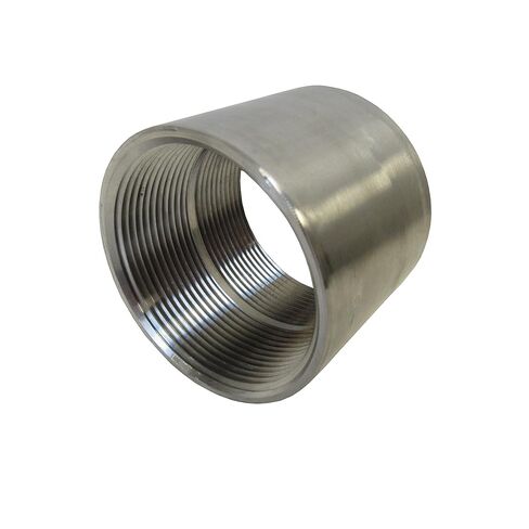 4 Inch NPT Stainless Steel Straight Coupling, 304 SS, Female Thread, Class 150 Pipe Fitting, for Connecting Equal Size Pipes in Saudi Arabia