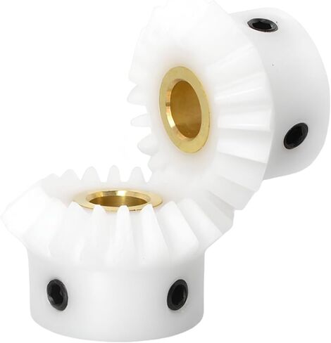 Bevel Gear Motor，Right Angle, Gearbox 1pc 1.5 Modules 20T/25T White Nylon Bevel Gear for Motor, Speed Ratio 1:1, Bore 8mm(1.5 Modulus 25 Teeth,Bore 12mm) in Kuwait