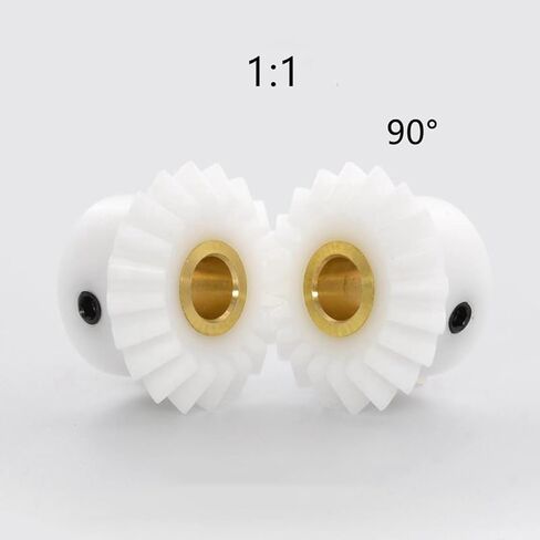 Bevel Gear Motor，Right Angle, Gearbox 1pc 1.5 Modules 20T/25T White Nylon Bevel Gear for Motor, Speed Ratio 1:1, Bore 8mm(1.5 Modulus 25 Teeth,Bore 12mm) in Kuwait
