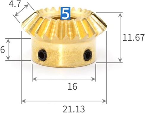 Bevel Gear Motor，Right Angle, Gearbox 1pc 0.8 Modules 20/25/30T Brass Bevel Gear for Motor, Speed Ratio 1:1, Bore 12mm(0.8 Modulus 30 Teeth,Bore 6mm) in Kuwait