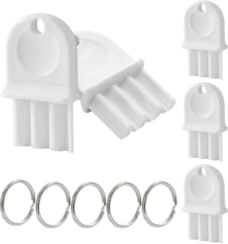 5 Pcs Tissue Dispenser Key Replacement Universal Paper Towel Dispenser Key, Universal Paper Towel Dispenser Key and 5 Key Rings for Toilet Paper Dispensers in Saudi Arabia