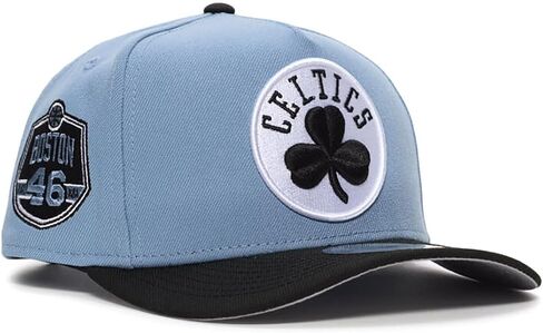 New Era Boston Celtics 9FIFTY A-Frame Cooperstown Est. 1946 NBA Side Patch Snapback Cap, Adjustable Hat Blue Black in Saudi Arabia