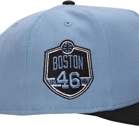 New Era Boston Celtics 9FIFTY A-Frame Cooperstown Est. 1946 NBA Side Patch Snapback Cap, Adjustable Hat Blue Black in Saudi Arabia