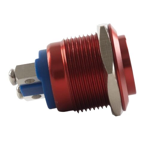 2pack لحظة فتح زر الضغط ، 19 مم 5A ألومنيوم سبيكة القذيفة مفاتيح الضغط- 1NO 12V SPST الطرفية الطرفية عالية الجولة مقاومة للماء لمفتاح السيارة الصناعية in Kuwait