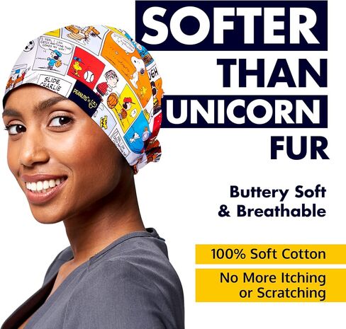 Dr. Woof Apparel Scrub Cap - Cotton Surgical Caps for Women and Men - Cute Reusable Uniform Cap for Medical Professionals - Nursing and Doctor Gear in Saudi Arabia