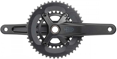 microSHIFT Sword 2X Crankset - 165mm, 10-Speed, 46/29t, 110 Asym BCD, 24mm Spindle, Black in Saudi Arabia