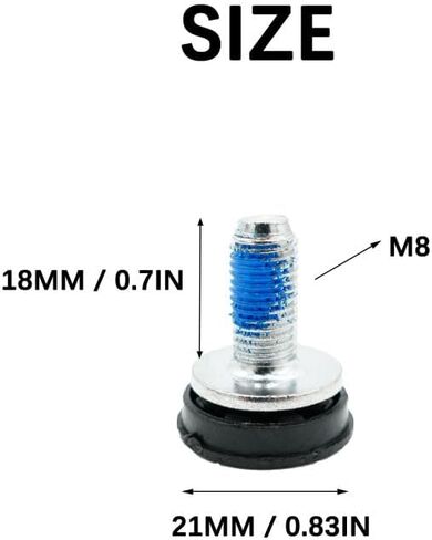 4PCS 8mm Bike Crank Bolts with Caps – Square Taper Crank Arm Fixing Screws for MTB/Road Bike – FSA/Suntour/Prowheel Compatible in Kuwait