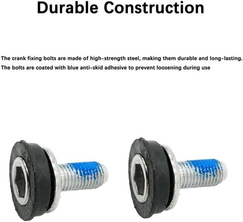 4PCS 8mm Bike Crank Bolts with Caps – Square Taper Crank Arm Fixing Screws for MTB/Road Bike – FSA/Suntour/Prowheel Compatible in Kuwait