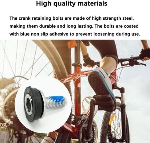 4PCS 8mm Bike Crank Bolts with Caps – Square Taper Crank Arm Fixing Screws for MTB/Road Bike – FSA/Suntour/Prowheel Compatible in Kuwait