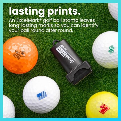 Excelmark Pro Golf Ball Stamp - تحديد الكرة السهل - اختر من بين 25 أنماطًا و 4 ألوان! in Saudi Arabia