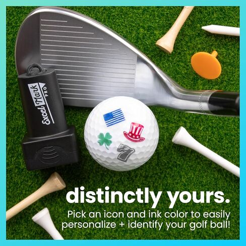 Excelmark Pro Golf Ball Stamp - تحديد الكرة السهل - اختر من بين 25 أنماطًا و 4 ألوان! in Saudi Arabia