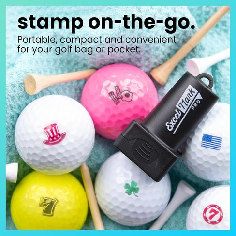 Excelmark Pro Golf Ball Stamp - تحديد الكرة السهل - اختر من بين 25 أنماطًا و 4 ألوان! in Saudi Arabia