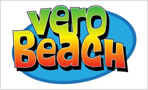 Vero Beach Florida Cartoon Souvenir Decal Vinyl Bumper Sticker 5" in Saudi Arabia