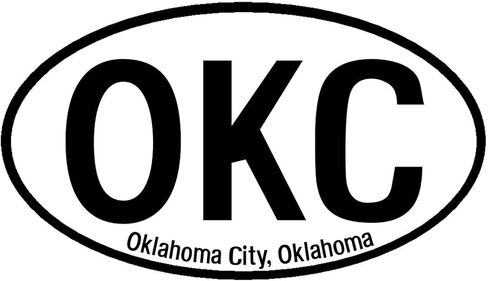 CafePress Oklahoma City, Oklahoma Oval Sticker Oval Car Bumper Sticker in Saudi Arabia