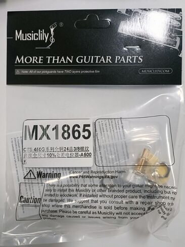 CTS 450G A500K Pot Brass Standard Split Shaft 3/8 Inch 10% Audio Taper Potentiometer for Electric Guitar Bass in Kuwait