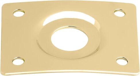 Holmer Guitar Jack Socket Plate Curved Recessed Rectangle Style Output Jack Plate Compatible with Les Paul LP Tele Style Electric Guitar or Bass Guitar Parts with Screws Gold. (HJ 005-GD) in Saudi Arabia