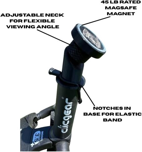 Luna's Phone Holder for Push cart Umbrella Ports, MagSafe Compatible Mount, 45lb Rated Magnet, Adjustable Neck, for iPhone 12 and Later, Golf Cart Compatible in Saudi Arabia