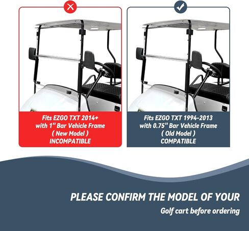Golf Cart Windshield for YAMAHA G29/Drive 2007-2016 Gas & Electric Models, 5MM Thicken Foldable, Clear Highly Transparent and Impact Resistant Acrylic in Kuwait