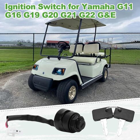 مفتاح مفتاح الإشعال 10L0L لـ Yamaha G11 ، G16 ، G19 ، G20 ، G21 ، و G22 GAS و ELECTRAL GOLF CRATS-JN8-82510-09-00 ASSY الرئيسية مع مفتاح الاستبدال J44-82511-00-YY ، JU2-H2511-00 in Kuwait