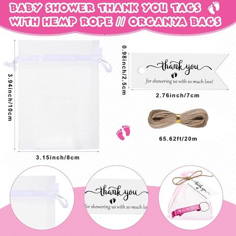 Maxcheck 50 مجموعات الحفلات استحمام الطفل لضيفات زجاجة Baby Bottle Sweet Welcome Help Baby Keychains شكرًا لك على حقائب العلامات على جنس استحمام الطفل الكشف عن الحفلات ، 4 أنماط (أزرق) in Kuwait