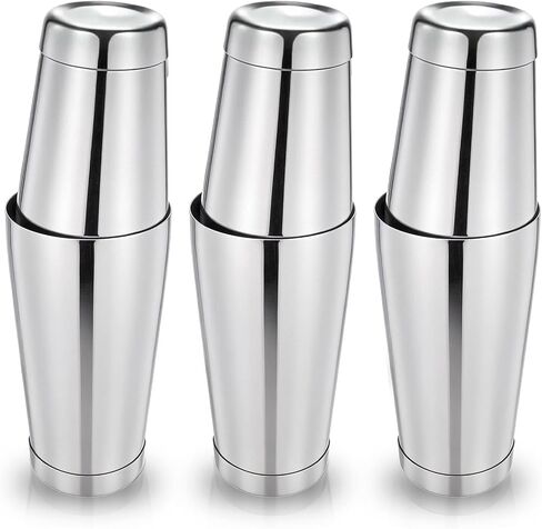 Giantree 6 Pcs Cocktail Shakers, Professional Boston Bar Shaker Set, Stainless Steel Cocktail Shaker Set for Bartenders, Essential Bar Tools Shakers Bartending, 20 Oz, 24 oz in Saudi Arabia