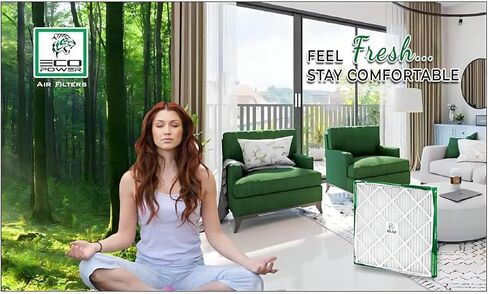 ECO POWER 14x20x1 Air Filter MERV 10, Pleated HVAC AC Furnace Air Filters Replacement (Actual Size: 13.6 x 19.6 x 0.75 Inches), SB5938 (1) in Kuwait