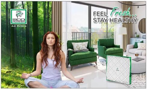 ECO POWER 14x20x1 Air Filter MERV 10, Pleated HVAC AC Furnace Air Filters Replacement (Actual Size: 13.6 x 19.6 x 0.75 Inches), SB5938 (1) in Kuwait