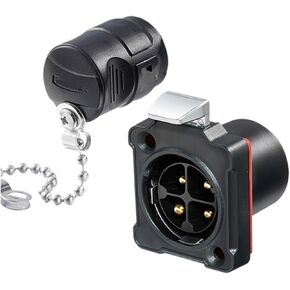 BD24 plastic aviation 4-pin salt spray proof UL energy vehicle power male and female docking connector(Flange female seat 201 model) in Saudi Arabia