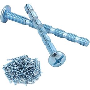 Qwork 100 pack truss head break بعيدا عن المسمار ، #8-32 الخيط ، طوله 1-3/4 بوصة ، فولاذ مطلي بالزنك ، مسامير آلة الطويلة الطويلة لأدراج الخزانة ومقابض الأبواب ومقابضها in Kuwait