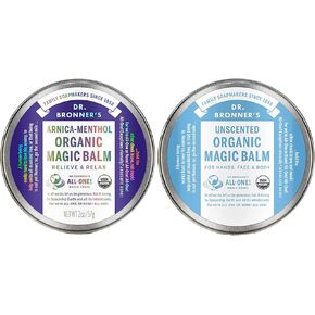 Dr. Bronner's - Organic Magic Balm - Arnica-Menthol, Made w/Organic Beeswax & Hemp Oil, Moisturizes & Soothes Hands, Face, & Body (2 oz, 2-Pack) in Saudi Arabia