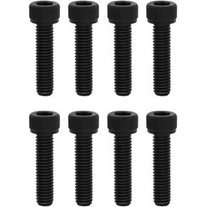 8pcs براغي بديل M6x25mm مسامير رأس المقبس المعدنية مسامير رأس البراغي للدراجة البخارية SCS SCS ICS متري براغي (أسود) in Kuwait