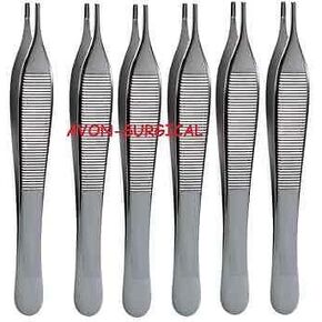 6 Premium Grade Adson Brown Tissue Forceps ENT Surgical Instruments-Excellent in Saudi Arabia