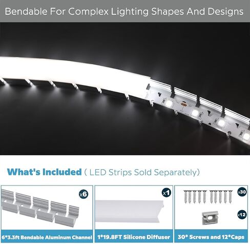 قناة LED Drywall القابلة للانحناء القابلة للانحناء 6 باك in Saudi Arabia