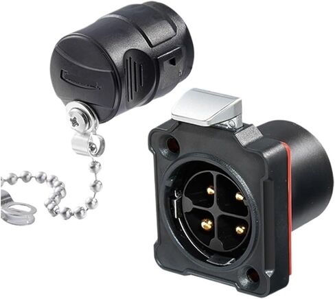 BD24 plastic aviation 4-pin salt spray proof UL energy vehicle power male and female docking connector(Flange female seat 201 model) in Saudi Arabia