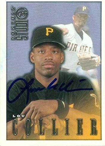 Lou Collier autographed Baseball Card (Pittsburgh Pirates) 1998 Donruss Studio #114 - Autographed Baseball Cards in Saudi Arabia