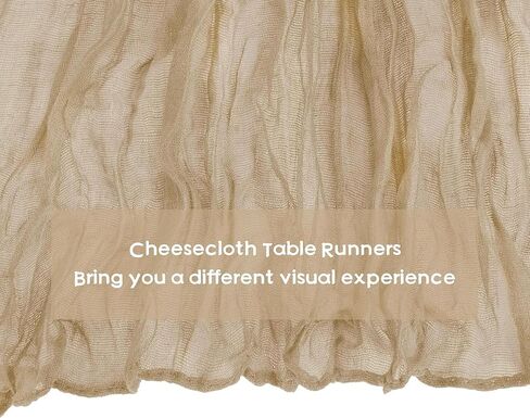 16 Pack Terracotta Cheesecloth Table Runner 20 x 120 inch Rustic Gauze Table Runner 10FT Sheer Boho Fabric Cheese Cloth Table Runner for Wedding Party Baby Bridal Shower in Saudi Arabia