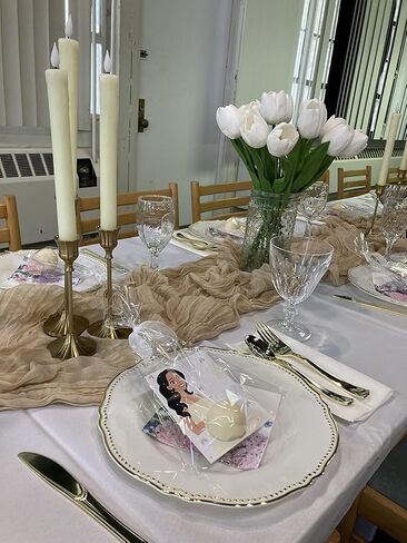 16 Pack Terracotta Cheesecloth Table Runner 20 x 120 inch Rustic Gauze Table Runner 10FT Sheer Boho Fabric Cheese Cloth Table Runner for Wedding Party Baby Bridal Shower in Saudi Arabia