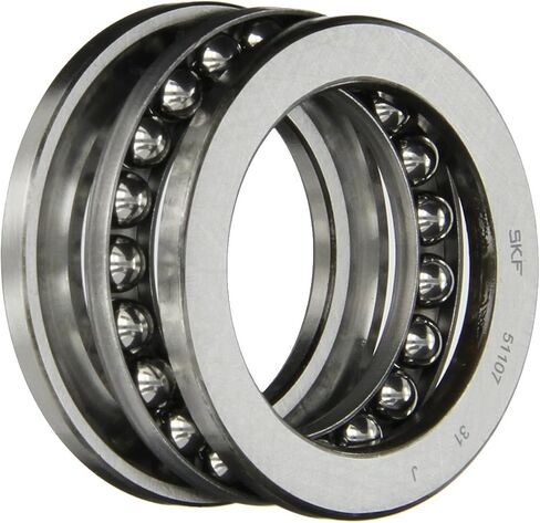 SKF 51107 محمل دفع اتجاه واحد ، 3 قطع ، سباق الأخدود ، زاوية التلامس 90 درجة ، ABEC 1 الدقة ، المفتوحة ، القفص الصلب ، حملة 35 مم ، 53 مم OD ، عرض 12 مم ، 8430LBF سعة تحميل ثابت in Saudi Arabia