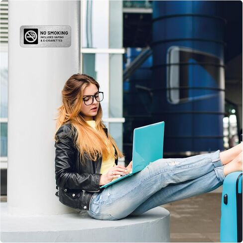 Olanzu (4 حزمة) لا توجد علامات تدخين ، لا توجد علامة تبخير - 9 × 3 بوصة - صدأ خالية من الألومنيوم UV مطبوعة ، مقاومة للماء وسهلة التثبيت ، لا توجد علامات تدخين للأعمال ، المكتب ، ديكور جدار المطعم in Kuwait