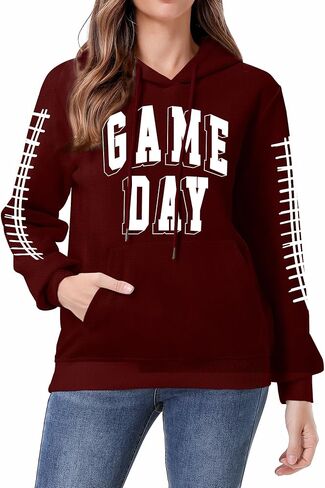 يوم لعبة Newwen Day Sweatshirt Women Football Dragle Drage Footbil in Kuwait