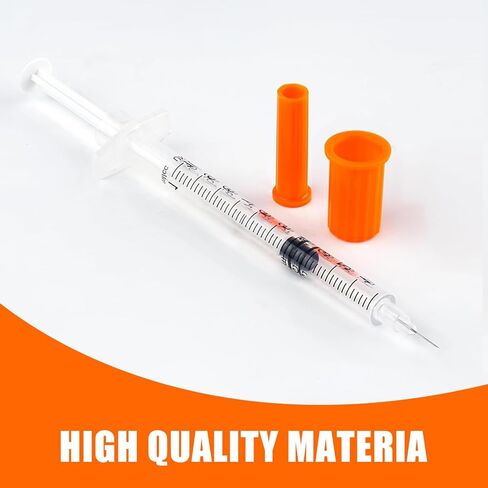 100pack 1ml محقنة مع إبرة 30g 1/2 "(13 مم) ، مستلزمات مختبر ملفوفة بشكل فردي (1cc 30g 1/2" -100pack) in Kuwait