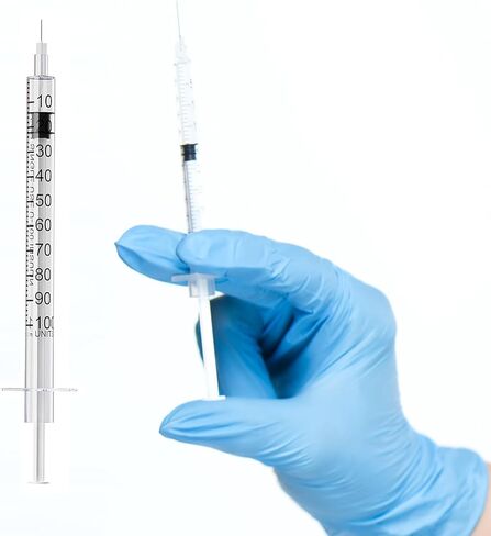 100pack 1ml محقنة مع إبرة 30g 1/2 "(13 مم) ، مستلزمات مختبر ملفوفة بشكل فردي (1cc 30g 1/2" -100pack) in Kuwait