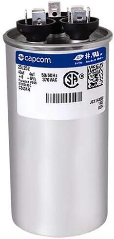 Lennox PartsPlus - 40 + 4 uF MFD x 370 VAC Genteq Replacement Dual Capacitor Round # C3404R / 25L252 in Saudi Arabia