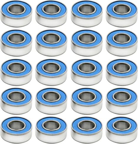 20Pcs RC Metal Ball Bearings with Rubber Ring Axle Bearing Set, SCX24 Rubber Sealed Bearings Set, 1/24 RC Crawler Car for Axial SCX24 Upgrades Parts in Saudi Arabia