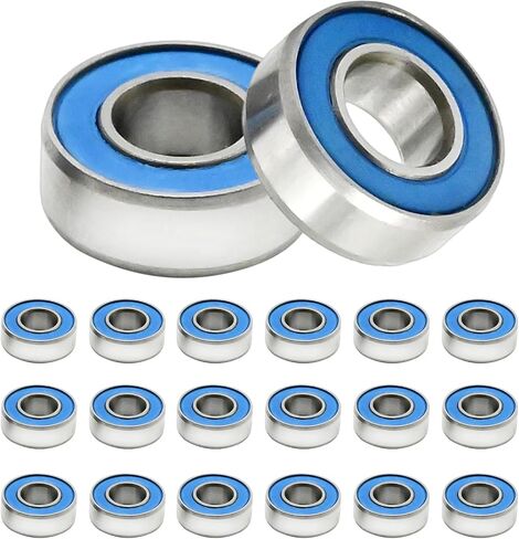 20Pcs RC Metal Ball Bearings with Rubber Ring Axle Bearing Set, SCX24 Rubber Sealed Bearings Set, 1/24 RC Crawler Car for Axial SCX24 Upgrades Parts in Saudi Arabia