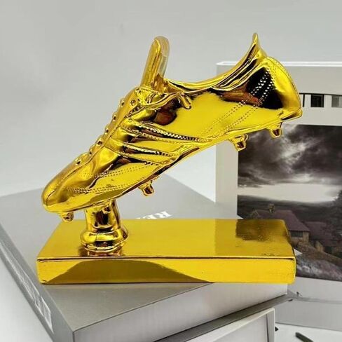 Golden Boot Soccer Trophy Soccer Trophy Souvenir Resin Trophy Sculpture for Home Decor Party Favors Entrance Bookshelf Props in Saudi Arabia