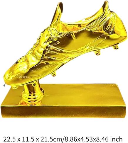 Golden Boot Soccer Trophy Soccer Trophy Souvenir Resin Trophy Sculpture for Home Decor Party Favors Entrance Bookshelf Props in Saudi Arabia