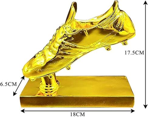 Golden Boot Soccer Trophy Soccer Trophy Souvenir Resin Trophy Sculpture for Home Decor Party Favors Entrance Bookshelf Props in Saudi Arabia