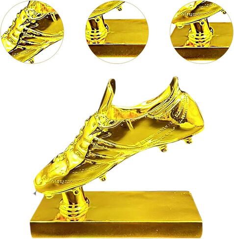 Golden Boot Soccer Trophy Soccer Trophy Souvenir Resin Trophy Sculpture for Home Decor Party Favors Entrance Bookshelf Props in Saudi Arabia